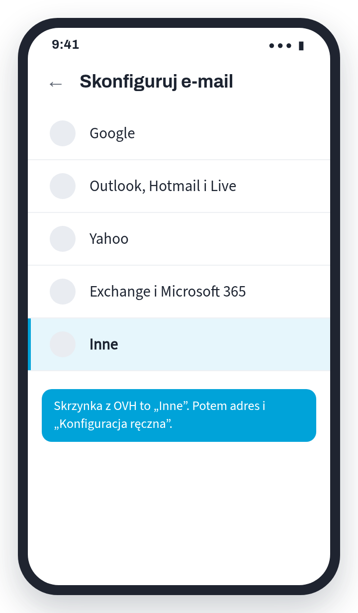 Gmail App Schema: Configure Email list with Other selected